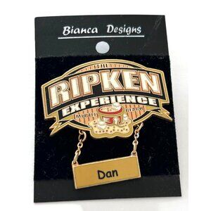 Ripken Experience Myrtle Beach Souvenir Lapel Pin Personalized  Dan Name Tag
